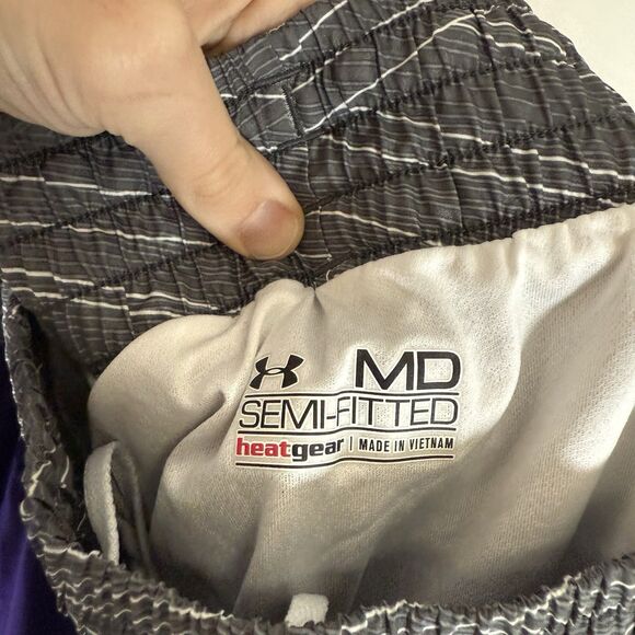 Under Armour Shorts Women's Medium Purple Title Boxing Semi Fitted Elastic Waist - Picture 5 of 8